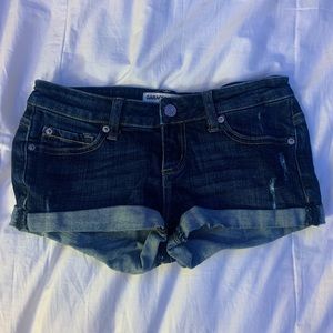 Garage blue denim jean shorts